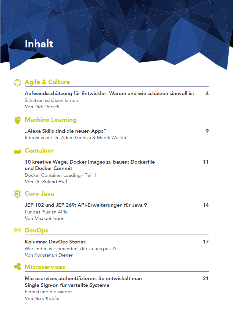 Mehr als 40 Seiten zu Wissen zu: Java, Software-Architektur und Software-Innovation.